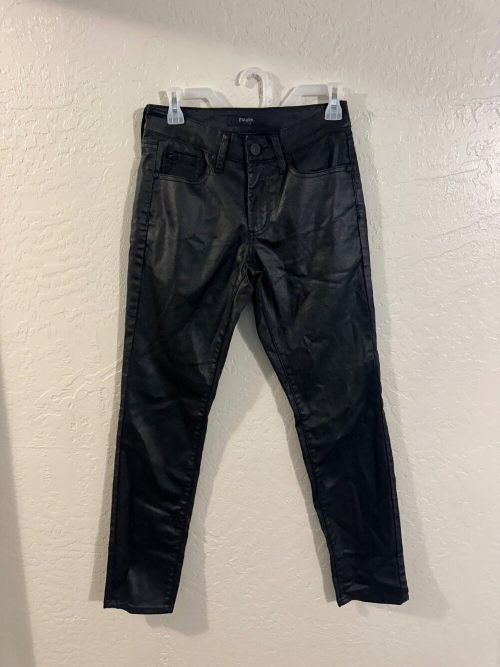 Ethanol Faux Leather Black Skinny Sexy Moto Pants